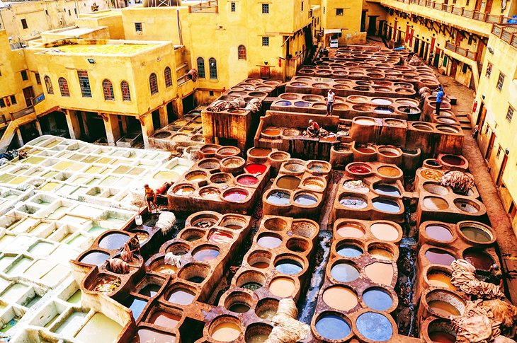 Las famosas curtidurías Chouara de Fez