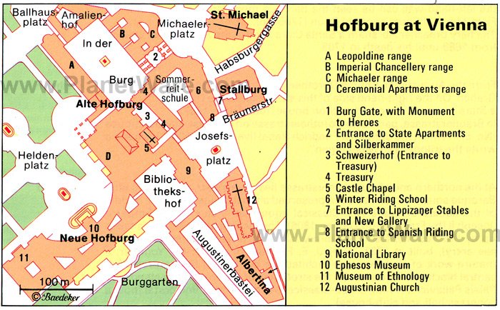 Hofburg en Viena - Plano de planta