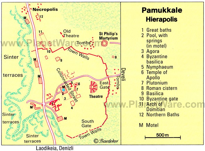 Pamukkale - Plano de planta