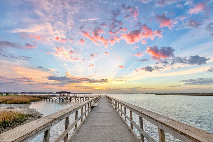 Muelle de Myrtle Beach al atardecer