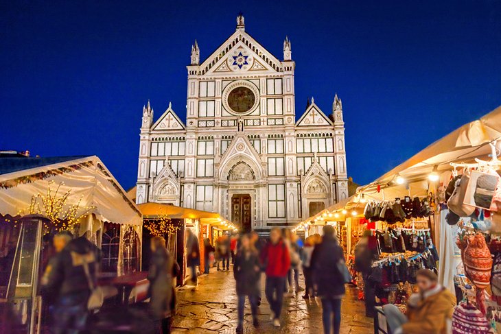 Mercado navideño de Florencia en Piazza Santa Croce