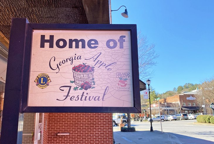 Cartel del Festival de la Manzana de Georgia en Ellijay
