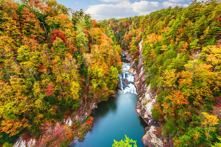 Colores de otoño en el Parque Nacional Tallulah Gorge