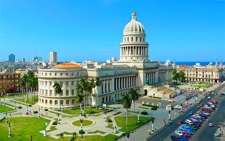 El edificio del Capitolio Nacional en La Habana