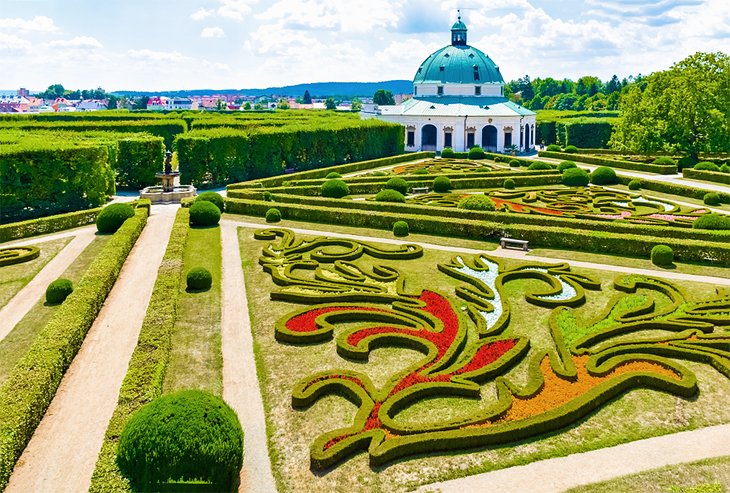 Jardín de flores de Kromeriz