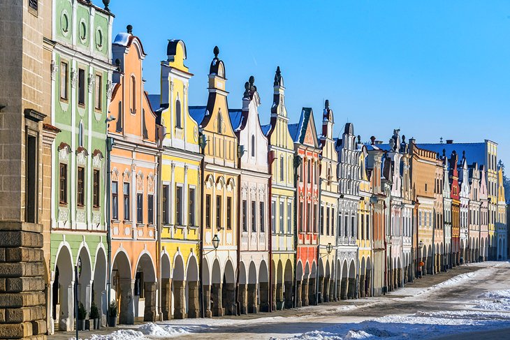 Edificios coloridos en Telc