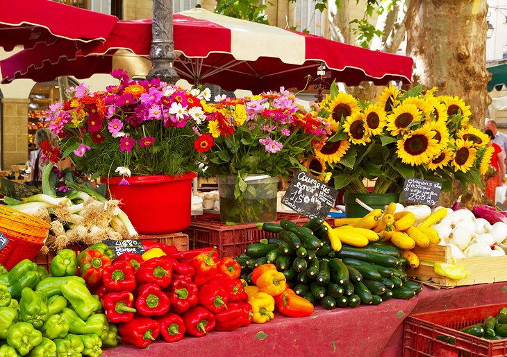Mercado al aire libre en Aix-en-Provence