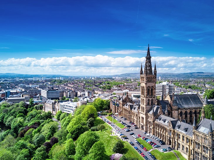 Zonas verdes que bordean la ciudad de Glasgow