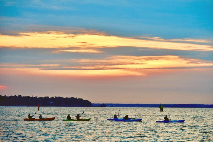 Kayak al atardecer en Hilton Head Island