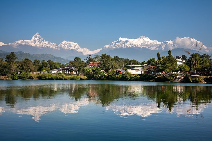 Vistas a la montaña desde Pokhara